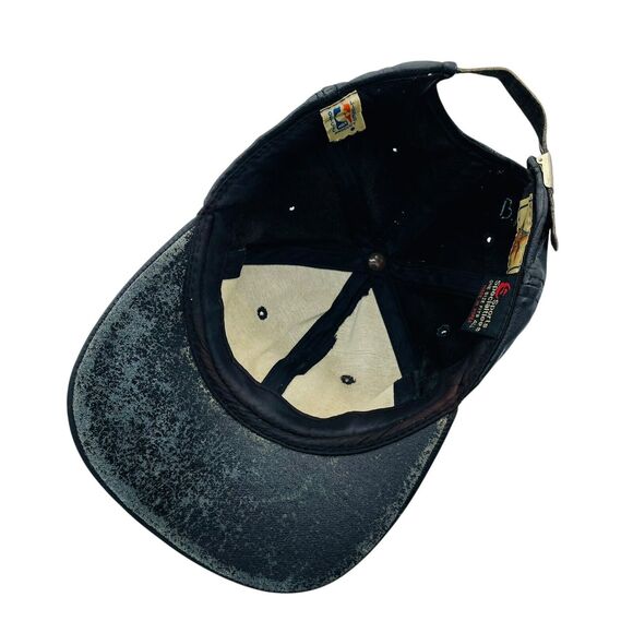 Vintage Sports Specialties Black Leather NBA San Antonio Spurs Hat Script - Picture 5 of 6